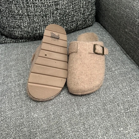 F&F Tan Slip-On Mules with Buckle - Picture 3 of 3